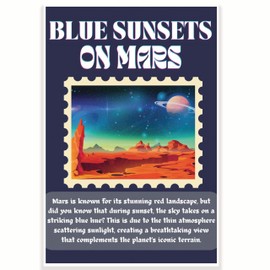Blue Sunsets On Mars Definition Classroom Poster - Science Class Poster - 12 x 18 Inch - Classroom Decor - Classroom Must Haves - Back To School Decor - CPS0705
