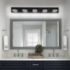 Donrao 40-Inch 5-Light LED Modern Black Bathroom Vanity Light Fixtures