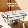 Chafing Dishes for Buffet 4PK & 8QT Semi Gold Stainless