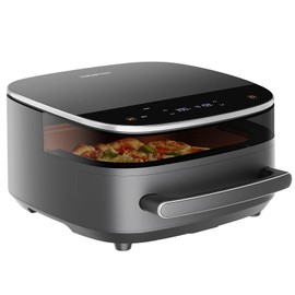 EDENPEER Extra Large Air Fryer,11-IN-1 Airfryer, Non Toxic, Max Crisp, Air Fry, Air Roast, Reheat, Dehydrate, Max Crisp Technology with 450F, 6QT Up to 33 Chicken Wings Capacity