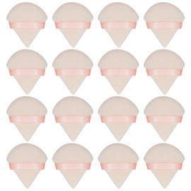 Flytianmy 16Pcs Triangle Powder Puffs, Face Makeup Puff for Body Loose Powder Beauty Makeup Tool Nude