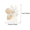 Gold Flower Hair Comb Pearl Leaves Hair Pins Bridal Hair