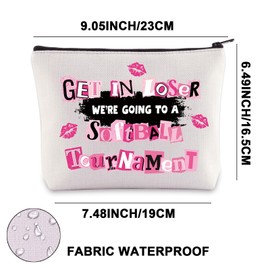 Softball Tournament Makeup Bag Softball Tournament Gifts Softball Lovers Gifts Softball Team Zipper Pouch Softball Player Gifts (Going to a UK)