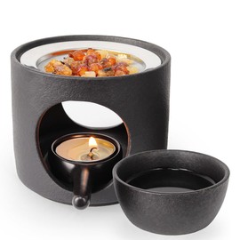 Yeerockal Incense Burner 2 in 1 with Seib and Bowl for Aromatherapy and Decoration (Black)