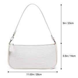 Aucuu Umhängetasche, 90er Krokoprägung-Druck Retro Classic Henkeltasche Tasche Kleine Vintage Schultertasche Crossbody Handtasche Mini Bag für Damen