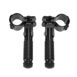 Universal Motorrad Hinterfußpedal für Honda Suzuki Kawasaki Yamaha 90 Grad faltbare Fußrasten Beifahrerfußstütze Pedal CNC Aluminiumlegierung Schwarz 1 Paar