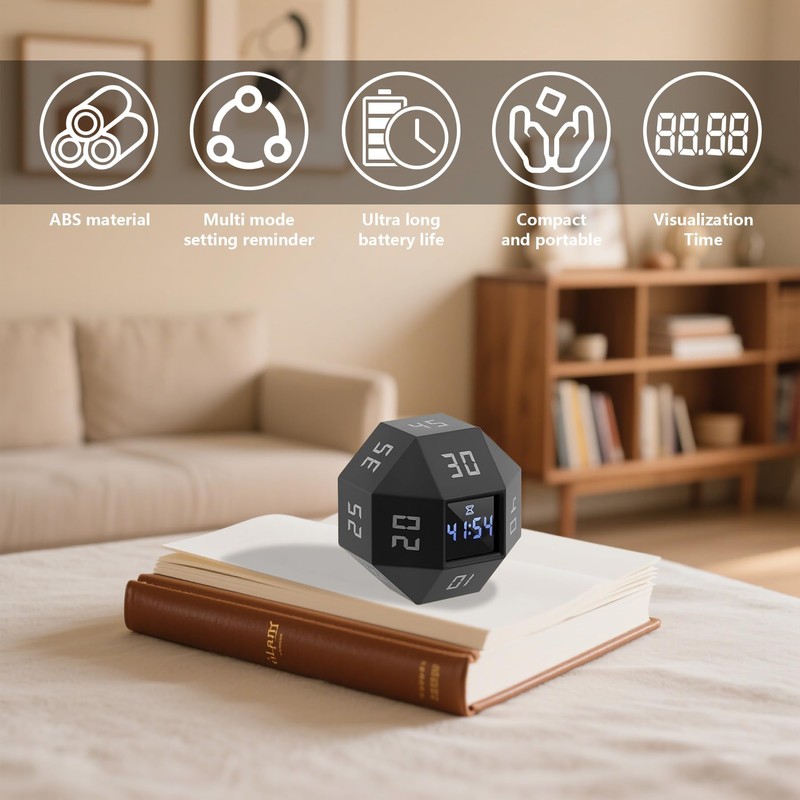 BEBESIRI Flip Timer with Small Screen - 3 Alert Modes