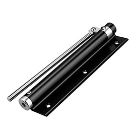 Spring Door Closer, Stainless Steel Adjustable Automatic Door Closer for Residential/Commercial use, Stainless Steel Surface Mounted Door Closer (Black - 1pcs)