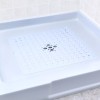 SlipX Solutions Large Non-Slip Shower Mat with Drain Holes: White
