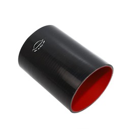 LTI Universal (152mm) 6" Length 4-Ply Reinforced High Performance (95mm) 3.75" ID Straight Coupler Silicone Hose (3.75" BLACK)