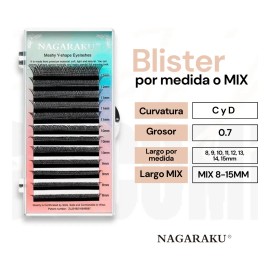 Blister Yy .07 Extensiones De Pestañas Nagaraku Hawaiano