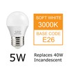 J.LUMI A15 LED Bulbs 5W, LED Fridge Bulb, 40 watt