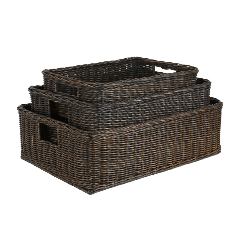 The Basket Lady Under The Bed/Basic Wicker Storage Basket, Extra