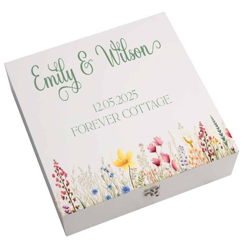 ukgiftstoreonline Custom Wedding Day Memory Keepsake Box With Personalisation For