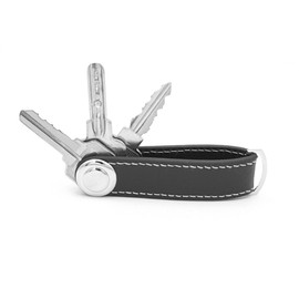 ERCRYSTO Compact Key Holder - Stylish & Practical Pocket Key Organizer with Secure Locking Mechanism. (Black)