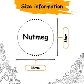 Pack of 105 Clear Spice Stickers Labels for Jars and Bottles (38 mm) Spice Jar Labels Pre Printed Food Labels Stickers for Jars Seeds and Seasoning Containers Packwith®