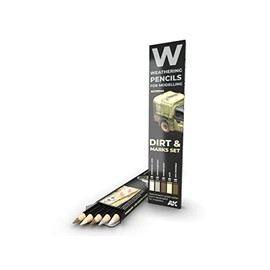 AK AK10044 Watercolour Pencil Set Splashes, Dirt and Stays (5 Colours)