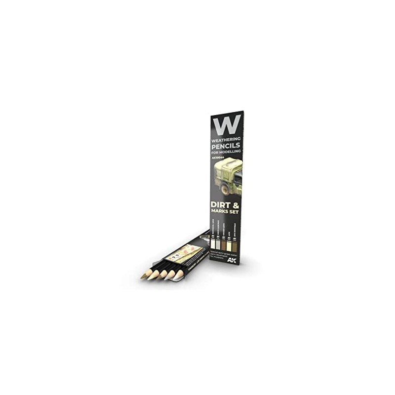 AK AK10044 Watercolour Pencil Set Splashes, Dirt and Stays (5