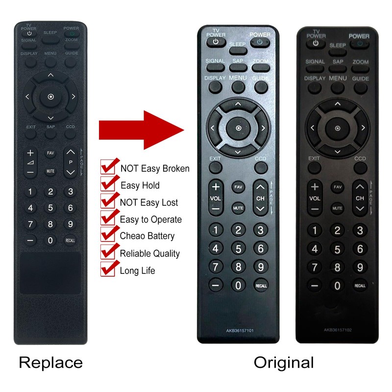 AKB36157101 Replaced Remote fit for Insignia TV Tuner Converter Box