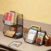 3 Tier Hanging Foldable Wire Baskets Closet Organizer Clothes Shelves