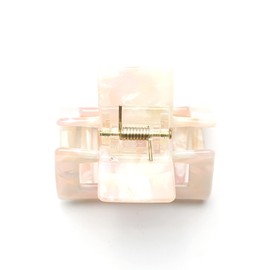 QinGoo Small Pink Cellulose Acetate Hair Clip Beautiful Women's Hair Clip Headpiece Elegant Hair Accessory 1 Piece (5.2 cm x 4.8 cm, Light Purple)