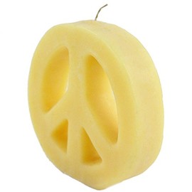 Candlestock Handmade Dripless Beeswax Peace Sign Candle