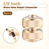 DRELD Pack of 2 Brass Hose Connectors, Garden Hose Quick