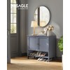 VASAGLE Shoe Cabinet, 3-Tier Shoe Storage Organizer, Modern Freestanding Cabinet