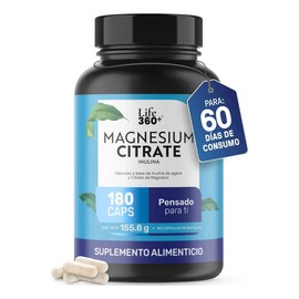 Citrato De Magnesio Alta Pureza 180 Cápsulas  Magnesium Citrate Life360