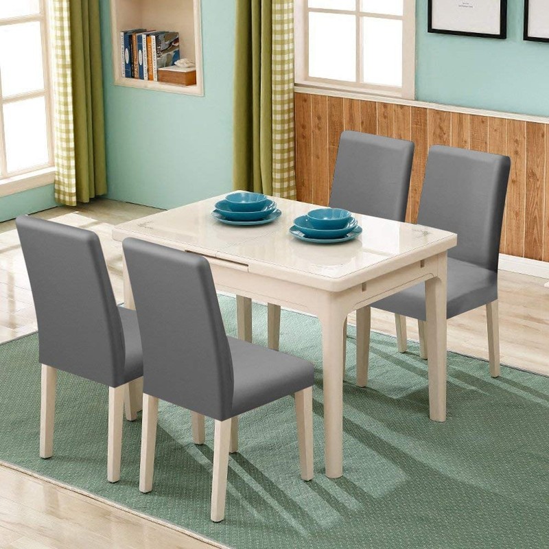JunYito Chair Covers, Set of 4 or 6, Elastic Universal