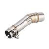Motorcycle Exhaust Intermediate Pipe, Stainless Steel Intermediate Exhaust Connector, Suitable