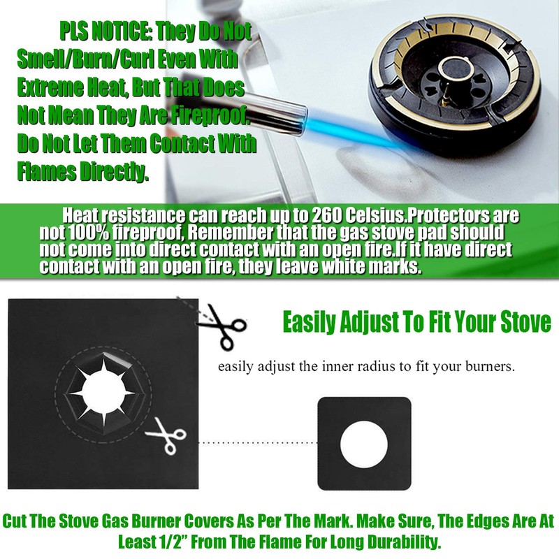 Stove Burner Covers,0.3 MM Double Thickness,8 Pack,Gas Stove Burner Liners,Non-stick
