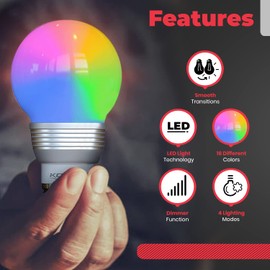Kobra foco LED que cambia de color con control remoto, 16 opciones de color diferentes, suave, desvanecimiento, flash o estroboscópico, foco remota inteligente, RGB y multicolor