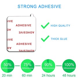 6 Pack 1.96" x 1.57"(40*50mm) Very High Bond Sticky Adhesive [Easy to Peel Off] Replacement,Double Sided Pads Gule for Dashboard Windshield Suction Cup Phone Holder Car DVR Home Suction Hooks (White)