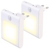 Lunartec Lamp: Set of 2 Socket LED Night Light, Dimmable,