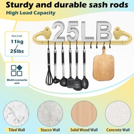 Wrap Around Blackout Curtain Rod 16-28 Inch (1.3-2.3 Ft), 5/8" Adjustable Curved Window Rod for Room Darkening, Modern Single Drapery Rod for Door Windows, Gold, 2 Pack