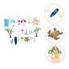 Kisangel 22pcs Miniature Beach Decor Set Plastic Miniature Beach Accessory