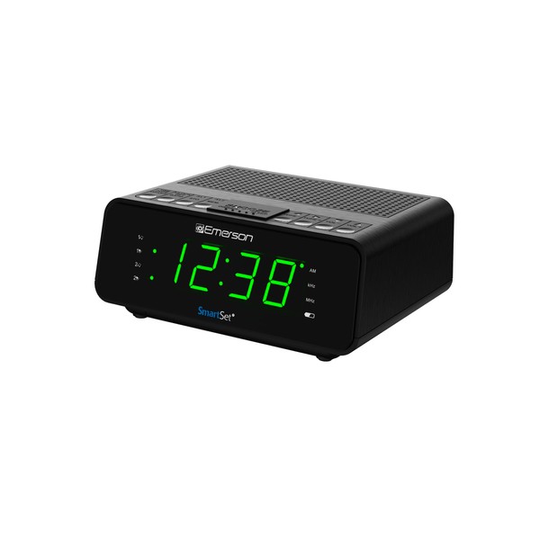 Emerson SmartSet Dual Alarm Clock Radio with AM/FM Radio, Dimmer, Sleep Timer and .9" LED Display, CKS1900