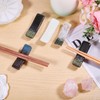 beinkmake 8Pcs Japanese Chopstick Holder Classic Ceramic Chopsticks Stand Rest