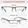 BFOCO 12-Pack Half-Rim Metal Reading Glasses for Men Lightweight Spring