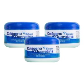 Kit 3 Pzs Crema Azul Colágeno+queratina Belcapel 250ml