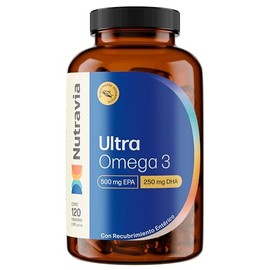 Ultra Omega 3 1000 mg Vitaminas para Mujeres y Hombres - Aceite de Pescado de Anchoveta Ácidos Grasos Omega-3 EPA y DHA Suplementos Alimenticios - 120