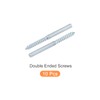 sourcing map Double Ended Screws (M6 Thread 70mm Long) 10pcs,