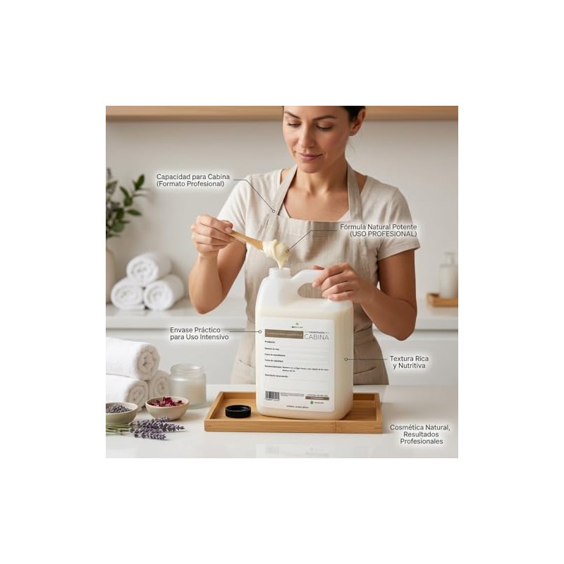 Crema Corporal Vegana Líquida Hidratante de Almendra 1 Galón Presentación