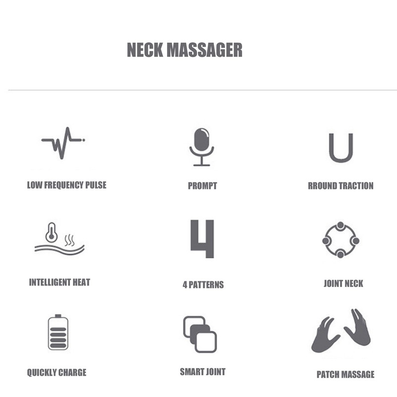 Cordless Intelligent Neck Massager Electric Vibrating Cervical Spine Massage Machine