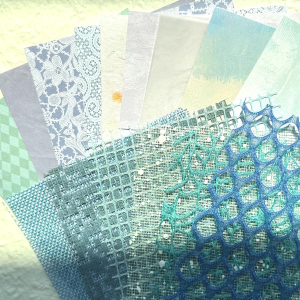 Aromoty 15 sheets Handmade Scrapbook Paper Craft Mesh Fabric Scrapbooking