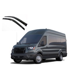 Black Horse Off Road [BHOR Tape On Rain Guards/Wind Deflectors Compatible with 2015-2025 Ford Transit-150|2015-2025 Ford Transit-250|2015-2025 Ford Transit-350 HD Smoke 2 PCs - 140676