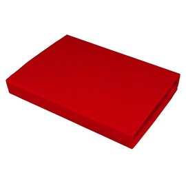 Gerald Wittmann Fitted Sheet Jersey Boxspring, 100% Cotton, Double Bed, Red, 180x200-200x200 cm