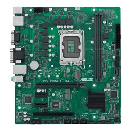 ASUS Pro H610M-CT D4-CSM LGA 1700(Intel 12th Gen&Intel vPro) TCO-Optimized Commercial Motherboard(PCIe 4.0,DDR4, DP/HDMI/D-Sub,USB 3.2 Gen 2,M.2 Key E Slot,TPM IC onboard,SMBUS,ACCE, Boot Defender)