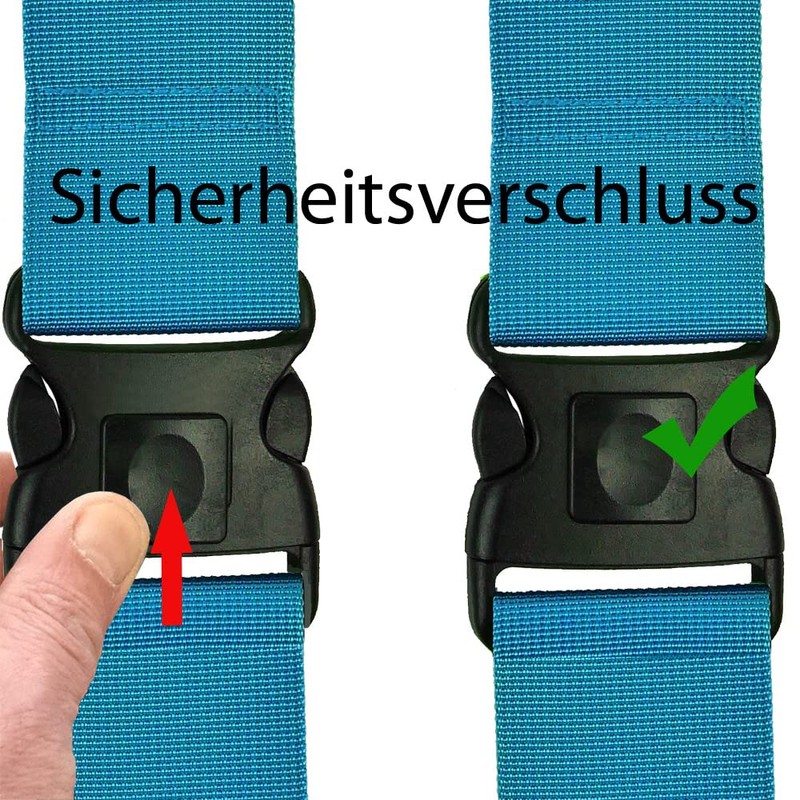 Taschenmann2005 Suitcase Straps with Locking and Cross Strap Function, Set